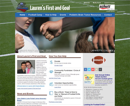 Website and SEO for Laurens First and Goal Design Refresh for Lauren's First and Goal